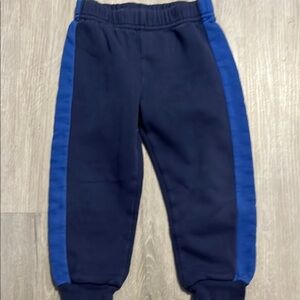Kids Navy Blue Joggers with Side Stripes